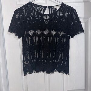 Black lace top
